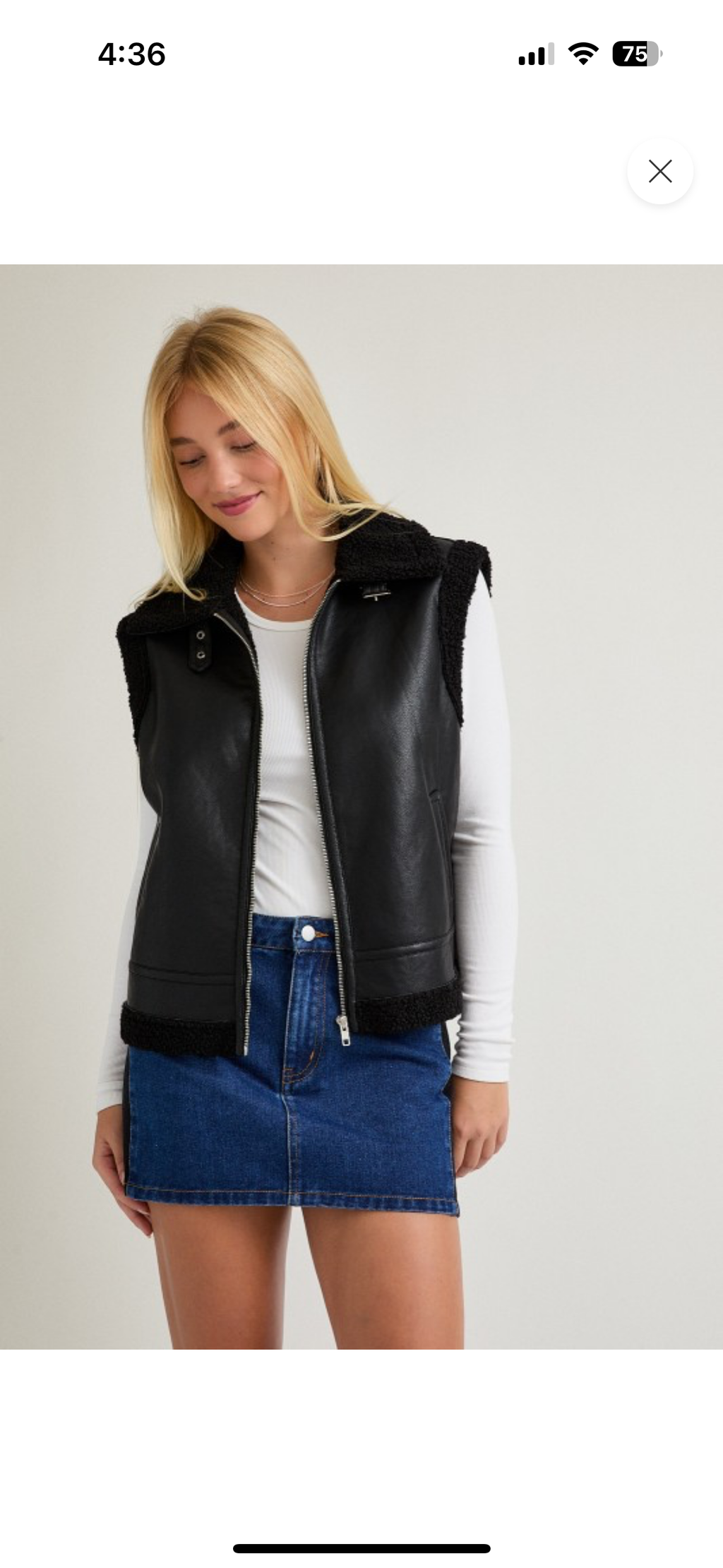 Faux Leather Vest