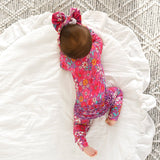 Posie RUFFLE ZIP Bamboo One Piece Floral Baby Outfit