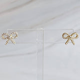 Shine Mini Bow Sterling Silver Earrings
