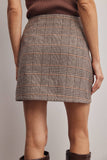 Plaid Tailored Mini Skirt