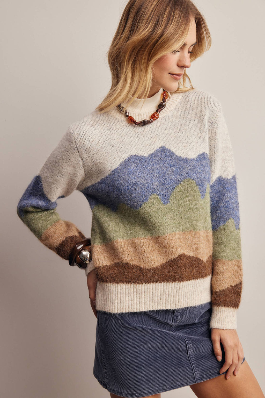 Abstract Landscape Knit Sweater