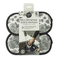 4pc Multipurpose Printed Scrub Sponge - Grey Toile