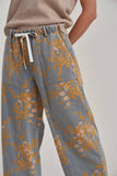 Mid Rise Floral Jean