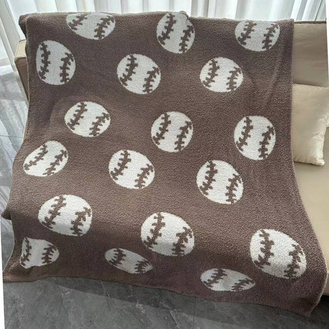 BALL PATTERN KNITTED BLANKET