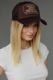 Brown Country Music Makes You Live Longer Trucker Hat