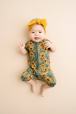 Sunflower Meadow Bamboo Short Romper