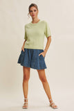 YEAR-ROUND ESSENTIAL SOFT SWEATER TOP WITH RAGLAN SLEEVES