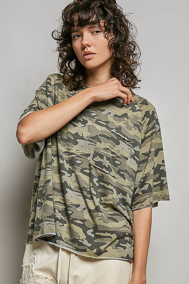 Vintage Washed Relaxed Fit Camo Tee
