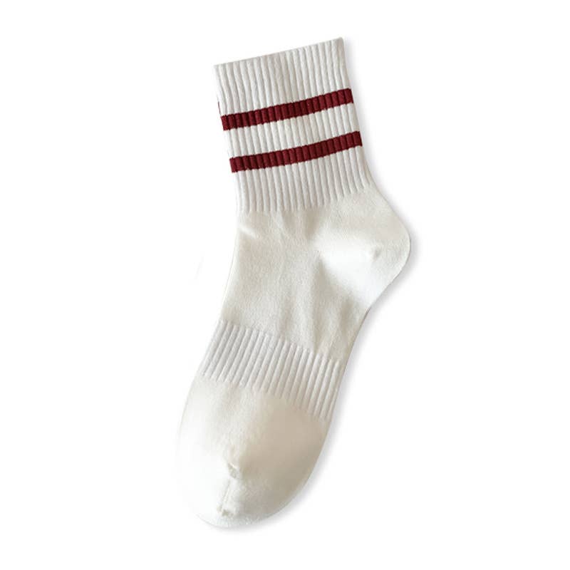 Sporty Preppy Versatile Striped Socks