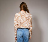 Western Print Pearl Snap