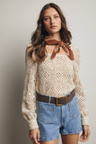Crochet Square Neck Top