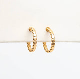 The Ali gold plated dainty hoop studs- hypoallergenic