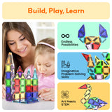 40pc Nano Magnetic Building Tiles Construction Travel Set