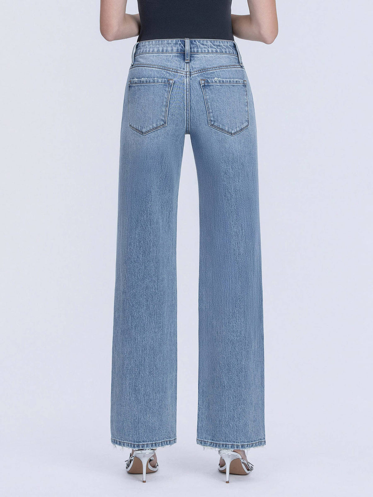 Vervet Mid Rise Slim Wide Jeans