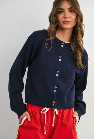 Cardigan with Button Detail