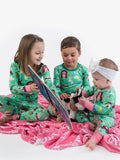 SoftSnooze™ Baby Girls Bamboo Viscose Farm Friends Convertible Ruffle One Piece Footie Pajama