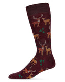 Oh Deer Bamboo Blend Men's Crew Socks