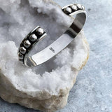Sterling Beaded Cuﬀ