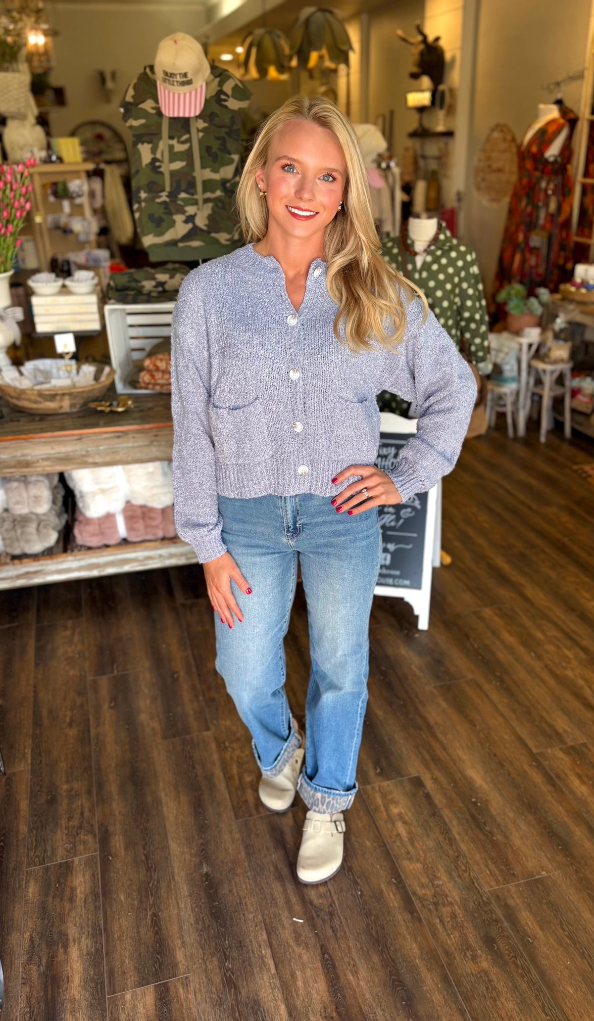 Bouclé Pocket Cardigan