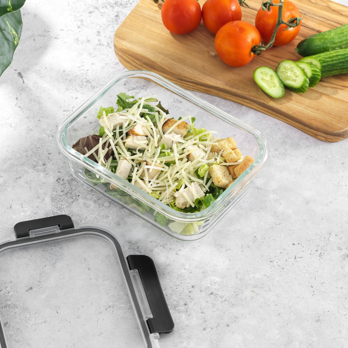 Glass Food Storage Containers with Airtight Lids - Set of 5