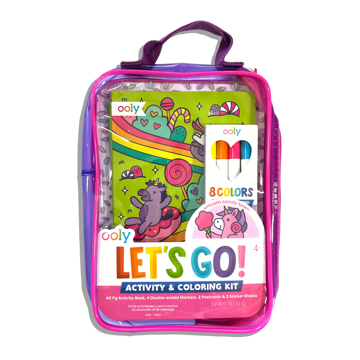 Let's Go!: Activity & Coloring Kit - Unicorn Candy Town