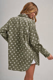 Polka Dot Chambray Button Up