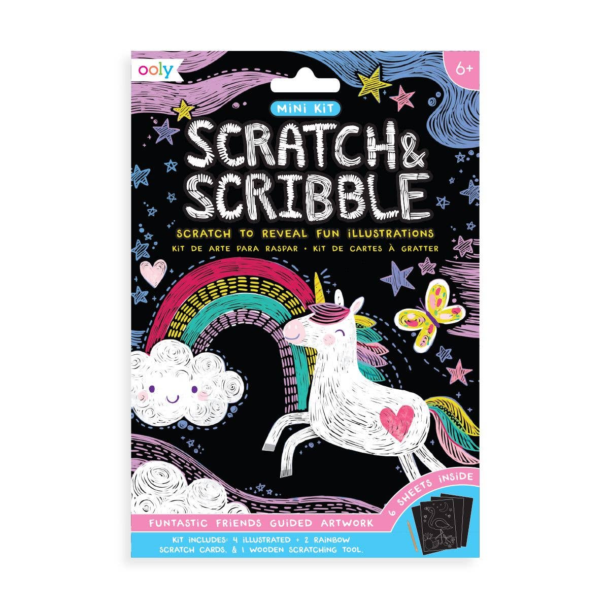 Scratch & Scribble: Mini Kit - Funtastic Friends (7 PC Set)