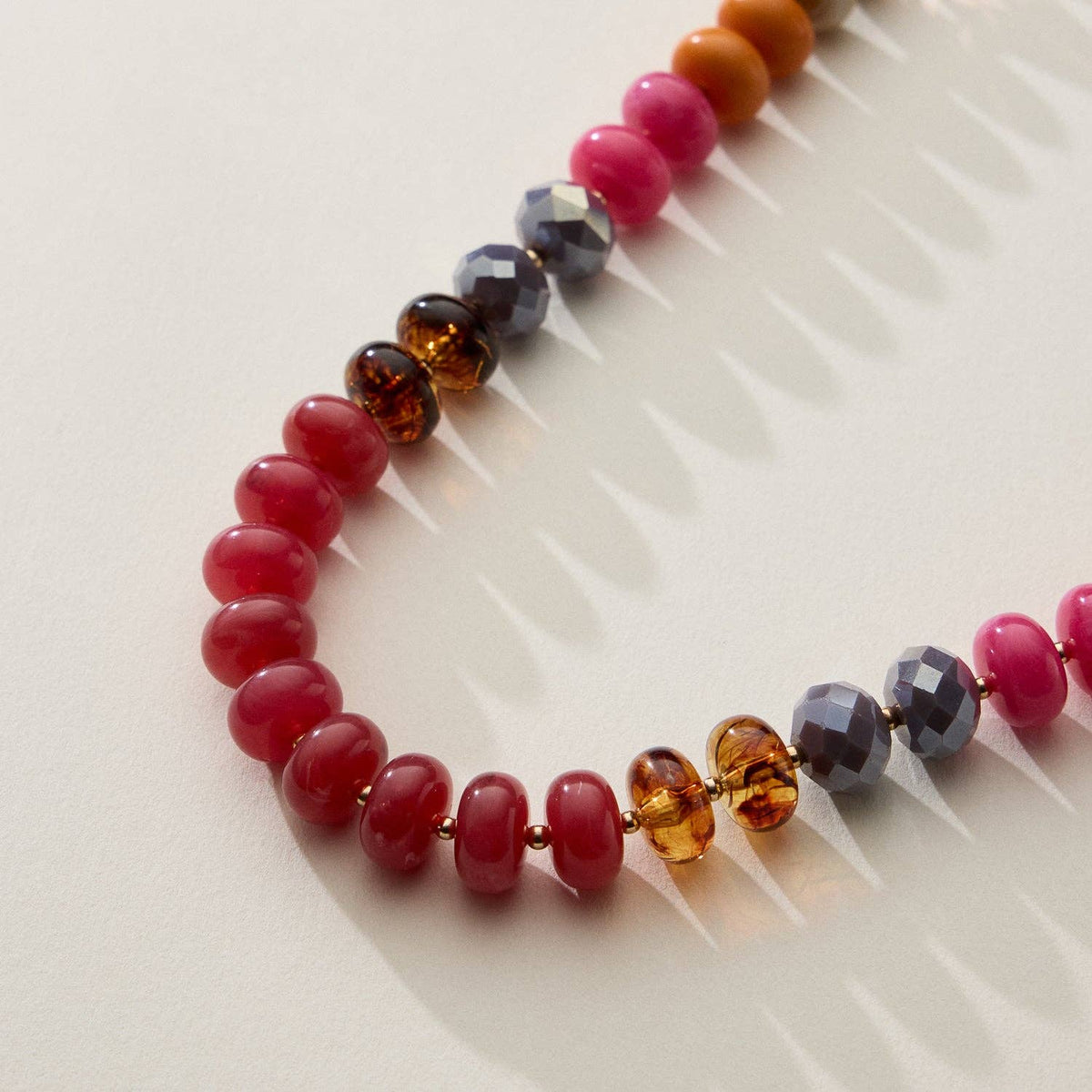 Mixed Bead Short Necklace | Adjustable Length