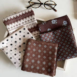 Maillard style Fair Isle pattern square scarf Bandana