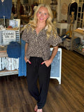 Leopard Puff Sleeve