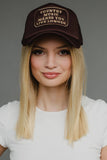 Brown Country Music Makes You Live Longer Trucker Hat