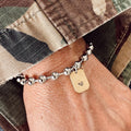 Brass Heart Tag Bracelet
