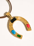 Maribel 18K Gold Western Large Horseshoe Necklace