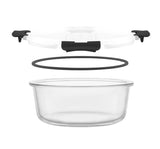 12 Piece Glass Kitchen Storage Containers with Lids - Black