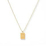 Waterproof Gold Mama Tag Pendant Necklace