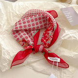 Red Passion Floral Bandana Square scarf