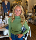 Textured Crinkle Knit Long Sleeve