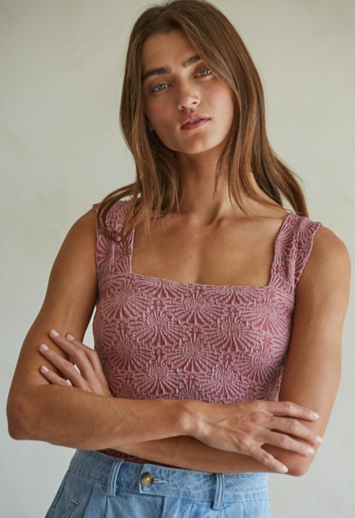 Floral Cropped Tank