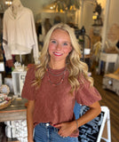 Textured Bubble Sleeve Top