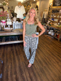 Leopard Wide Leg Pants