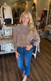 Velour Crewneck Sweatshirt