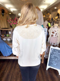 Bow Tie Washed Terry Pullover