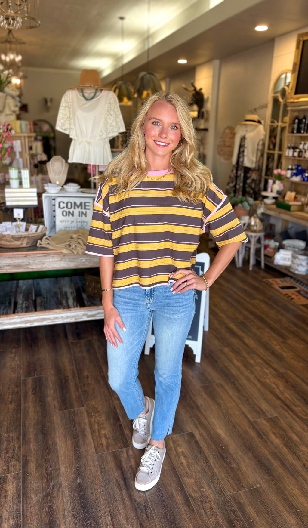 Striped Knit Top