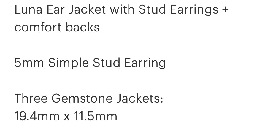 Ear Jacket and Stud Turquoise Earring
