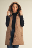 Zip Up Puff Hoodie Vest