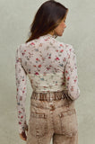 Pastel Floral Mesh Long Sleeve
