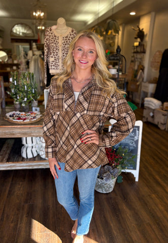 Plaid Pullover