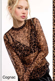 Leopard Mesh Layering Top