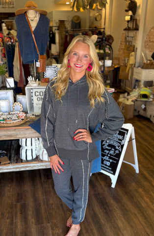 Jogger Pants with Piping