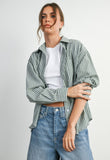 Striped Button Up Long Sleeve